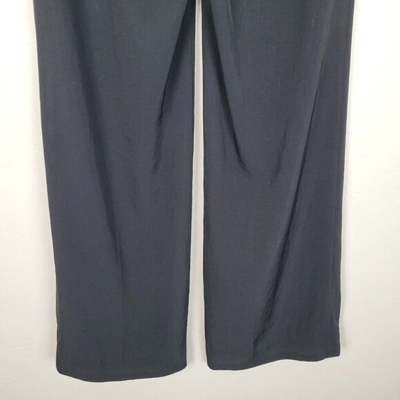 Everlane Wide Leg Pants Triacetate Trousers Full Lenght Black Size 00 - Picture 8 of 11